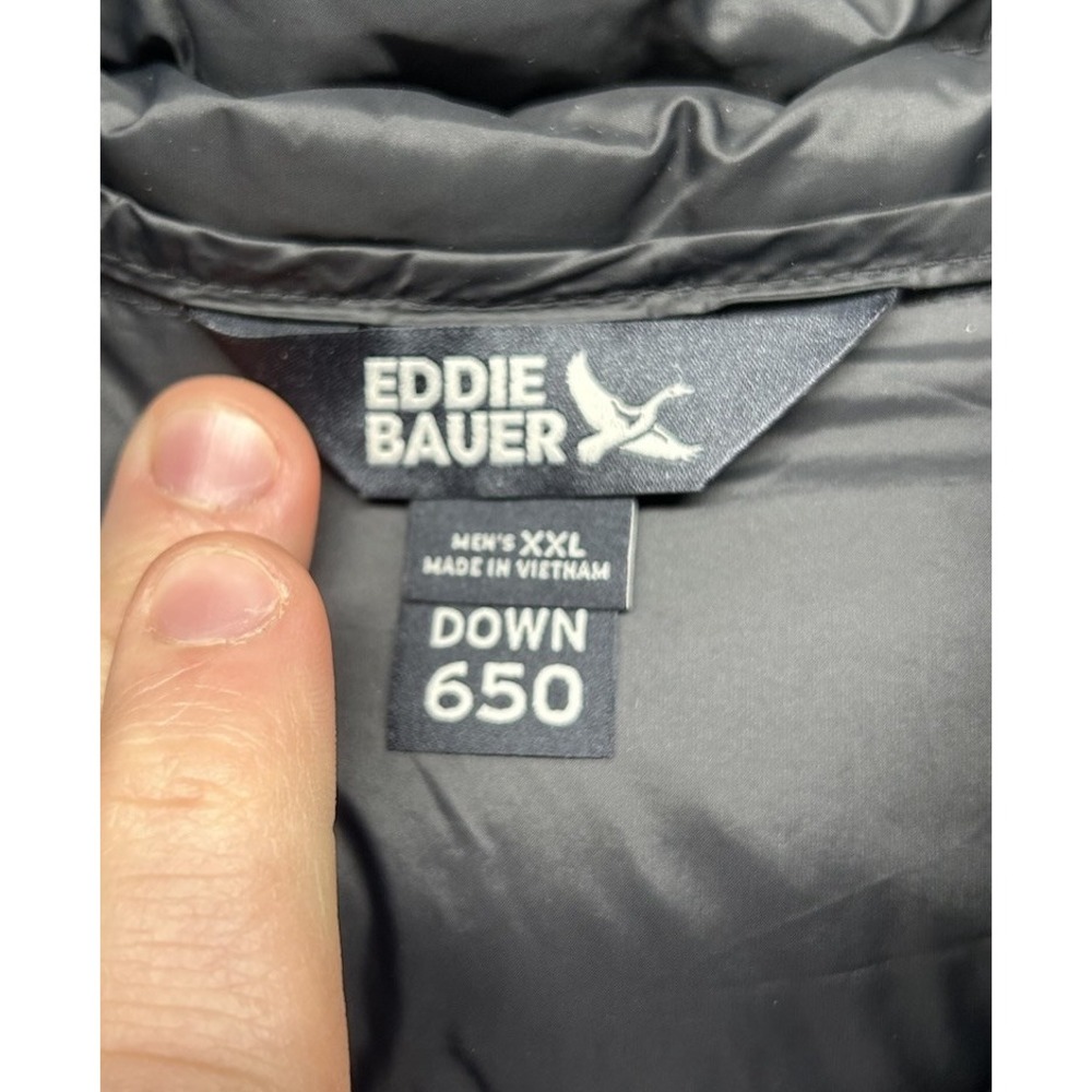 Eddie Bauer Mens Size 2XL Gray Long Sleeve EB650 Down Full Zip Puffer Jacket - Picture 2 of 7